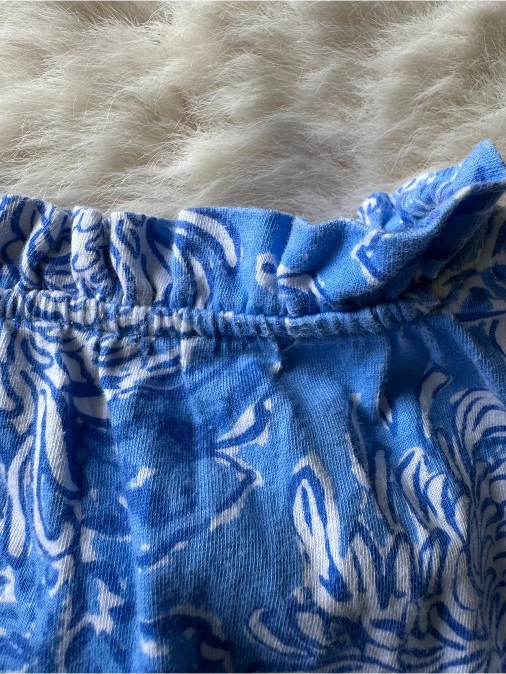 Lilly Pulitzer Blue & White Tiered V-Neck Maxi Dress